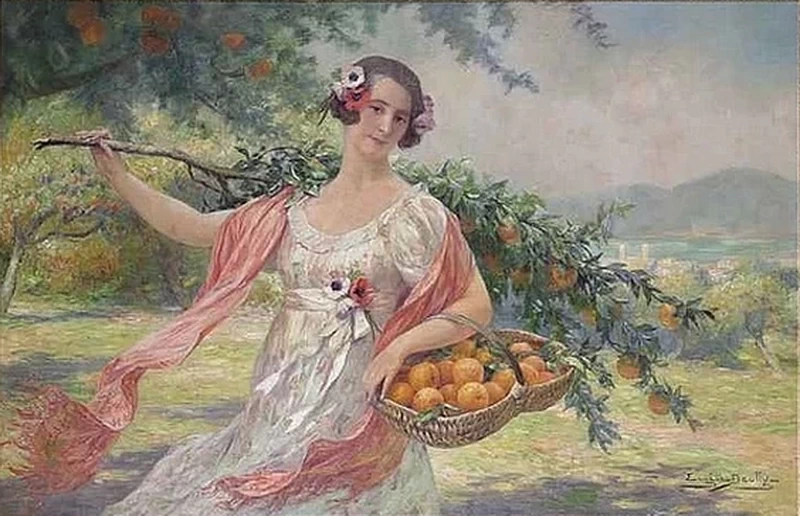 Eugène Auguste François Deully - La raccolta di arance